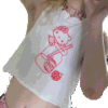 a white trans woman in a hello kitty pajama set