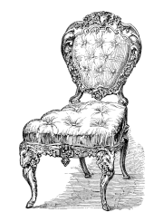 an ornate, victorian-era wooden chair