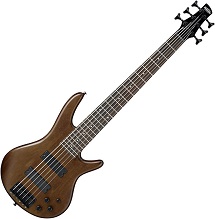Ibanez Gio GSR206 6-string bass with a walnut flat finish