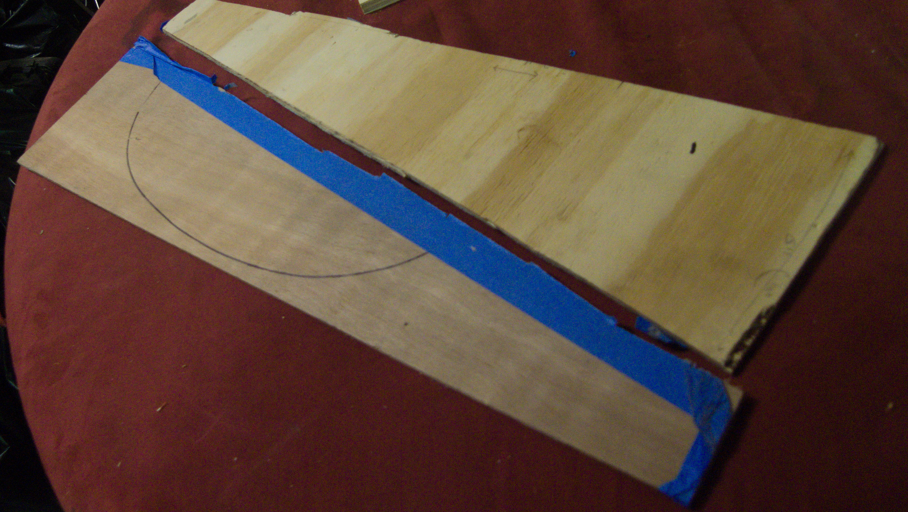 two similar but distinct pieces of wood.