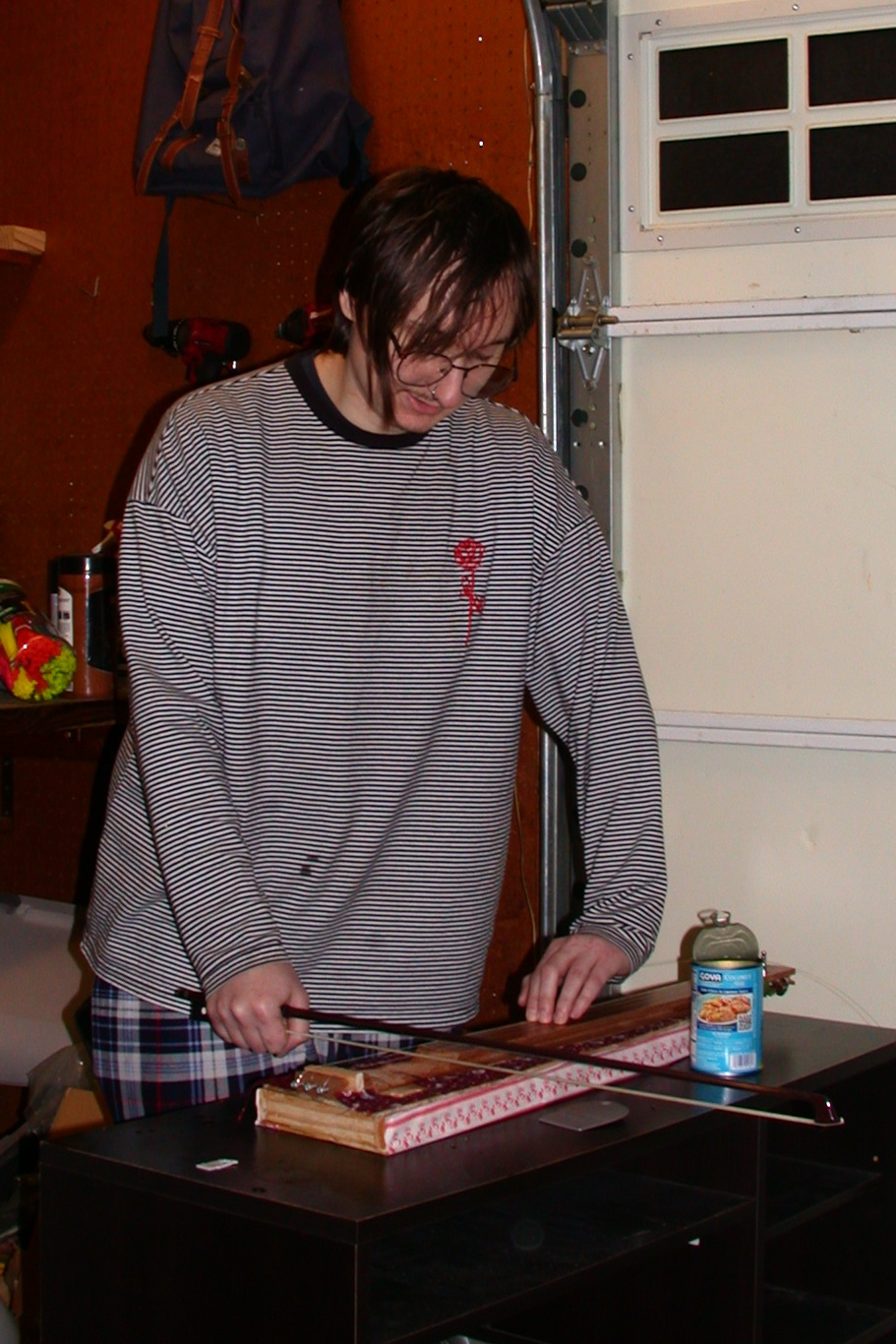 puzzle playing the decorated instrument.